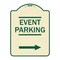 Signmission Thanks for Coming Turn Right for Exit Event Parking W/ Right Arrow Alum, 18" L, 24" H, TG-1824-22823 A-DES-TG-1824-22823 - alternate 1